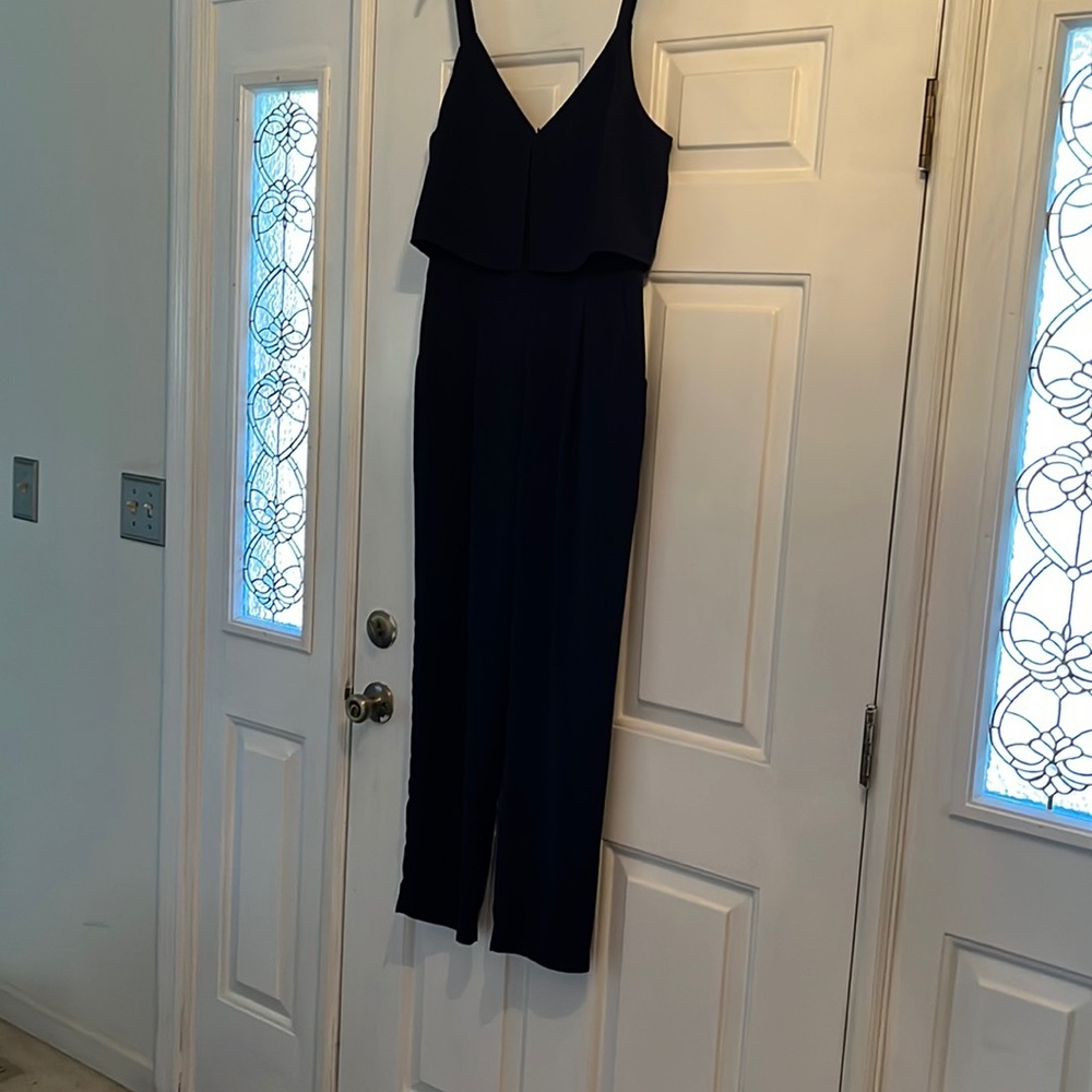 Adeline Rae Jumpsuit Dark Blue Size Large
